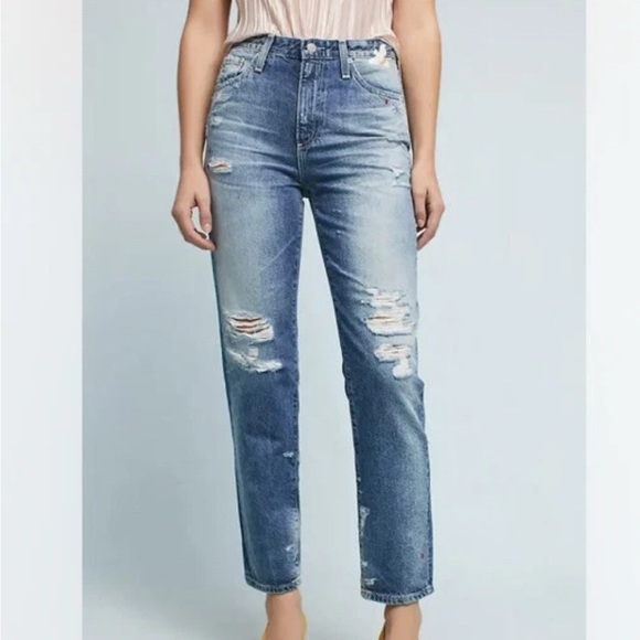 AG Adriano Goldschmied Phoebe in 23 Years Woven Dreams Embroidered Jeans - Picture 1 of 14